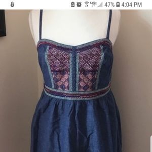 American Eagle Demin-Look Dress Size: Small